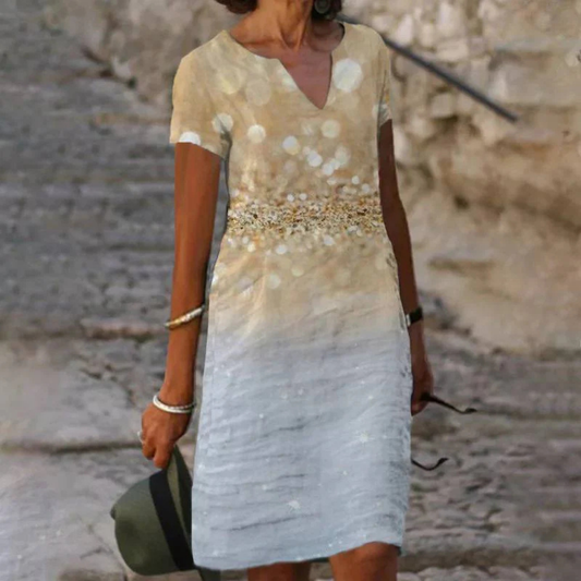 Vestito Estivo Da Donna Con Scollo a V Stampato | Mini