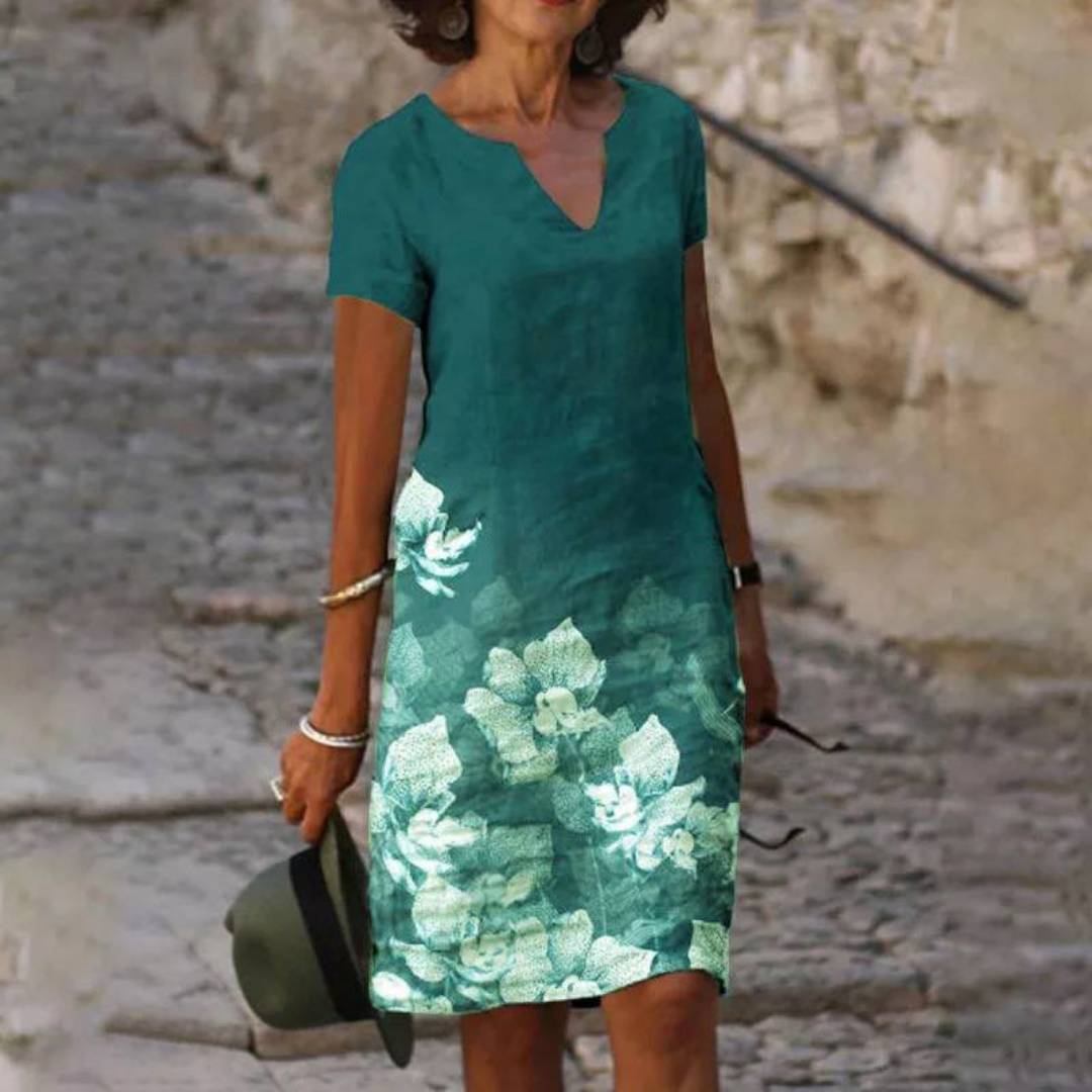 Vestito Estivo Da Donna Con Scollo a V Stampato | Mini