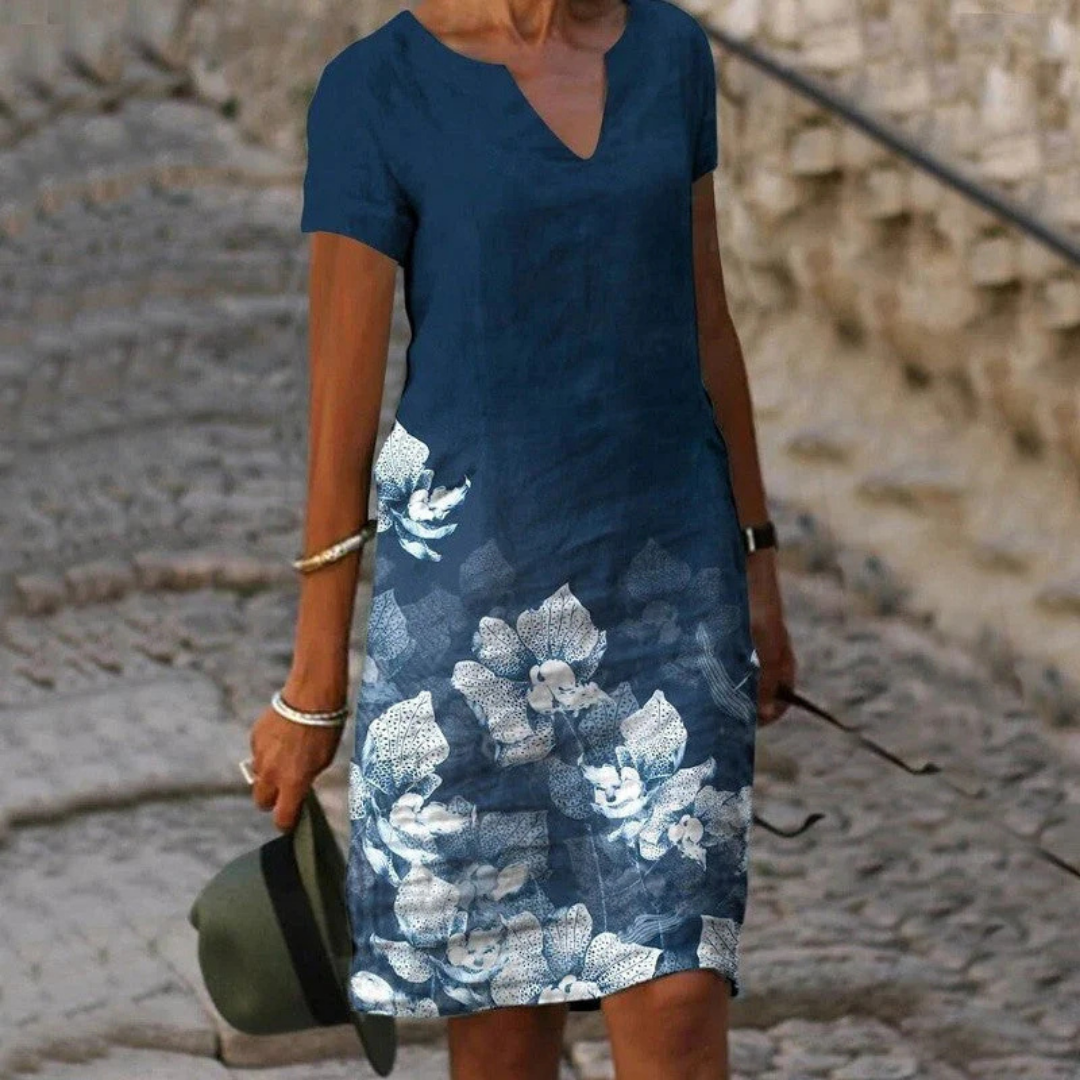 Vestito Estivo Da Donna Con Scollo a V Stampato | Mini