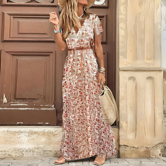 Abito Boho Da Donna Con Spacco E Cintura | Maxi